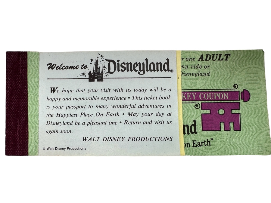Vintage Disneyland Ticket Book [Photo 1]
