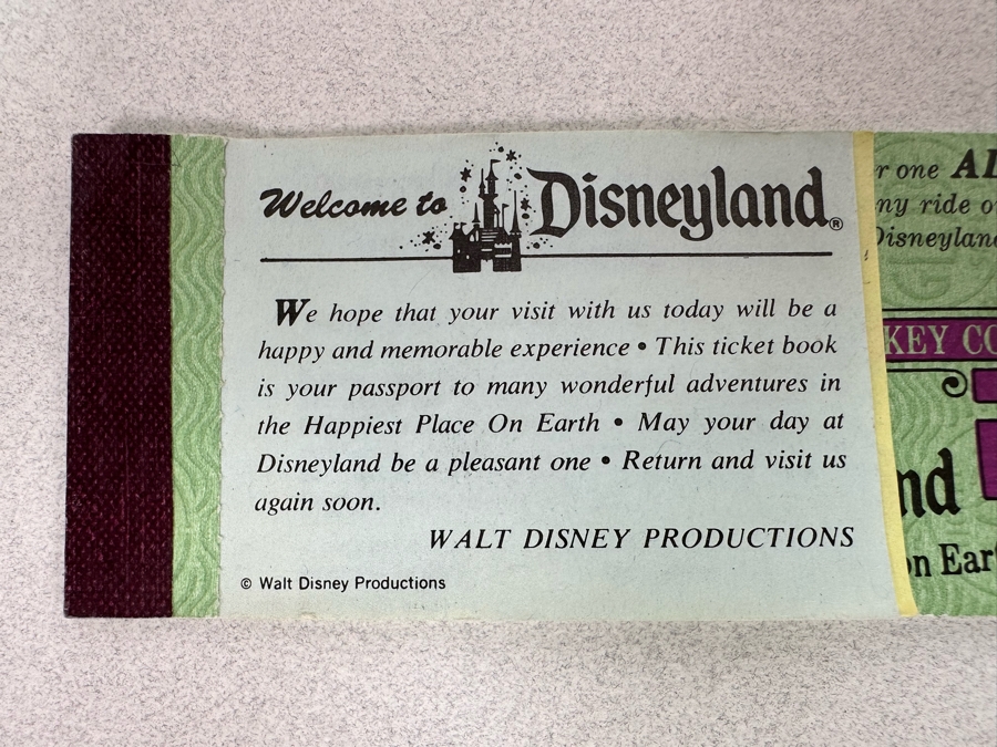Vintage Disneyland Ticket Book [Photo 3]