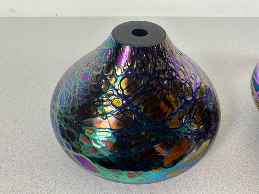 Pair Of Signed Stuart Abelman Art Glass Lamps 2002 / 2004 4.5W X 3.5H [Photo 7]