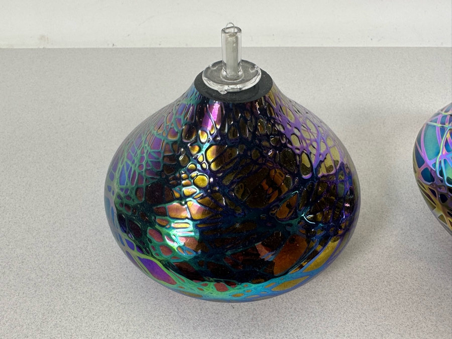 Pair Of Signed Stuart Abelman Art Glass Lamps 2002 / 2004 4.5W X 3.5H [Photo 6]