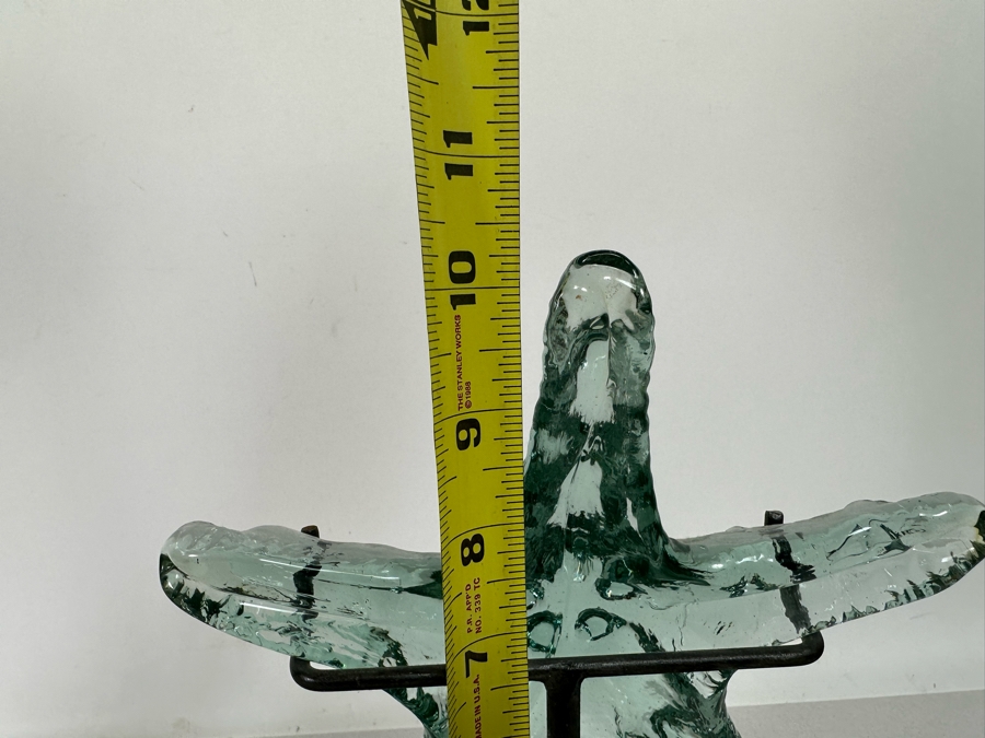 Decorative Glass Starfish With Metal Display Stand 10H [Photo 6]