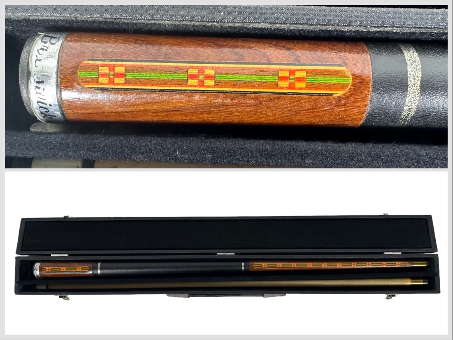 Vintage Brunswick Billiard Pool Cue Stick With Case