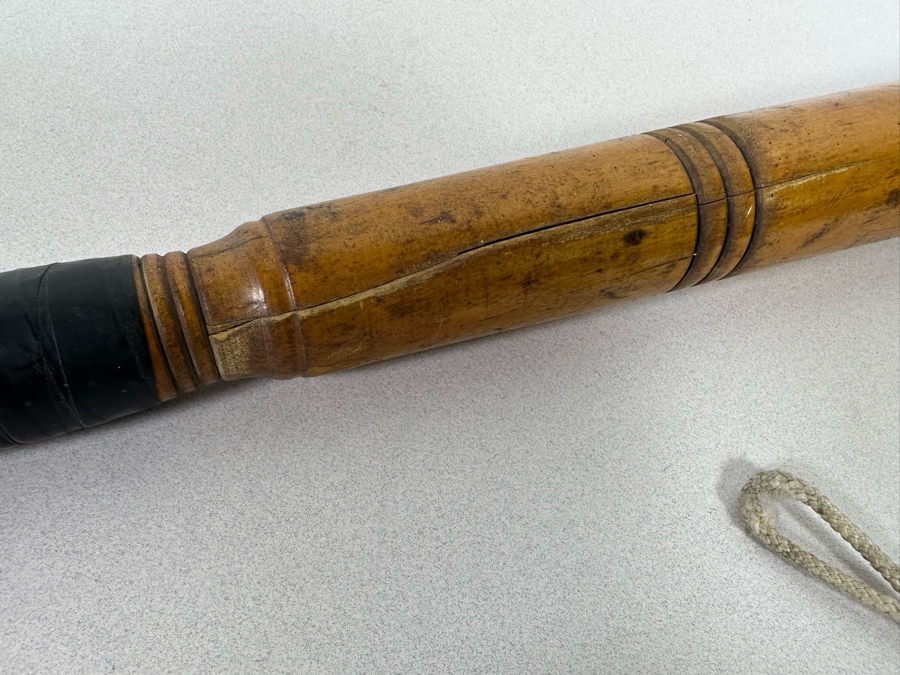 Pair Of Vintage Wooden Fishing Clubs Marlin Maulers One Is Signed Pompanette Products By Ed Hatch Hollywood, FL 17L & 19L [Photo 6]