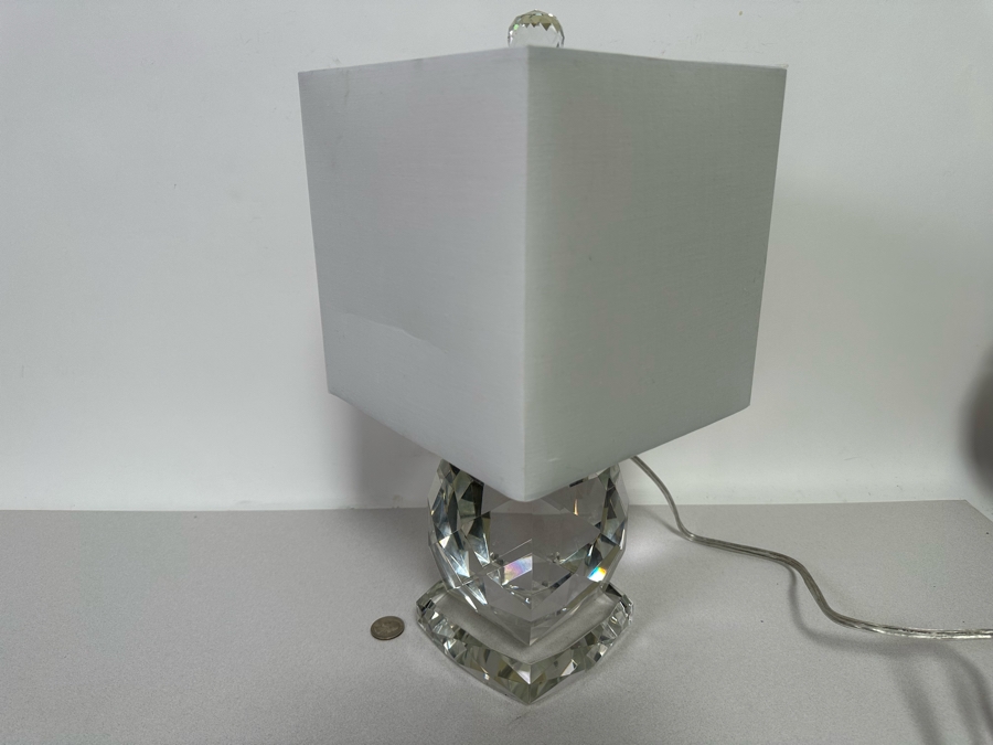 Lucite Table Lamp With Shade 15H [Photo 6]