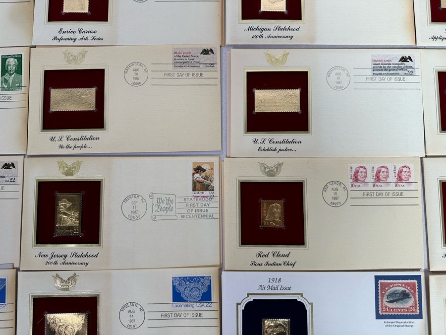 Collection Of 22Kt Gold Replica Stamps First Day Covers [Photo 13]
