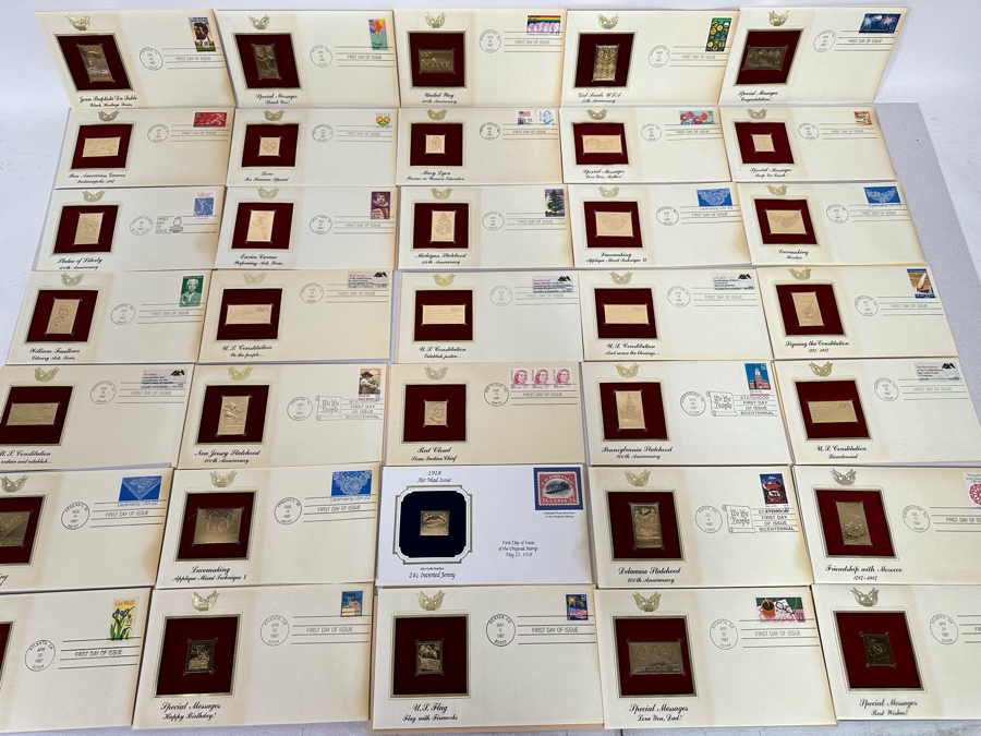 Collection Of 22Kt Gold Replica Stamps First Day Covers [Photo 2]