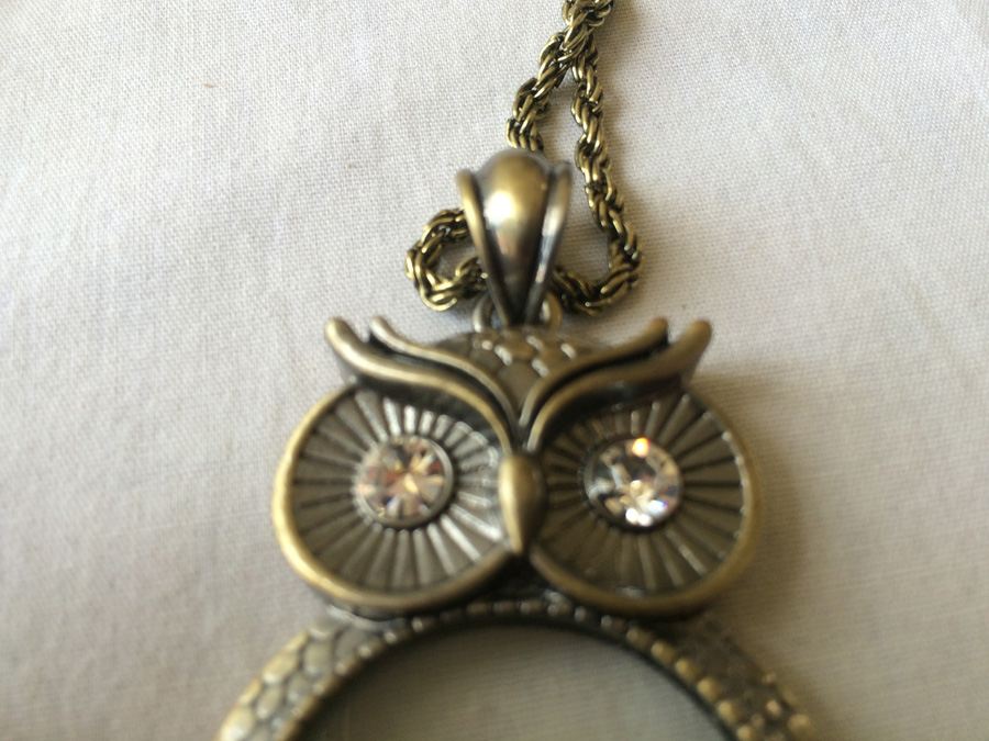 Owl Shaped Magnifier with Chain [Photo 3]