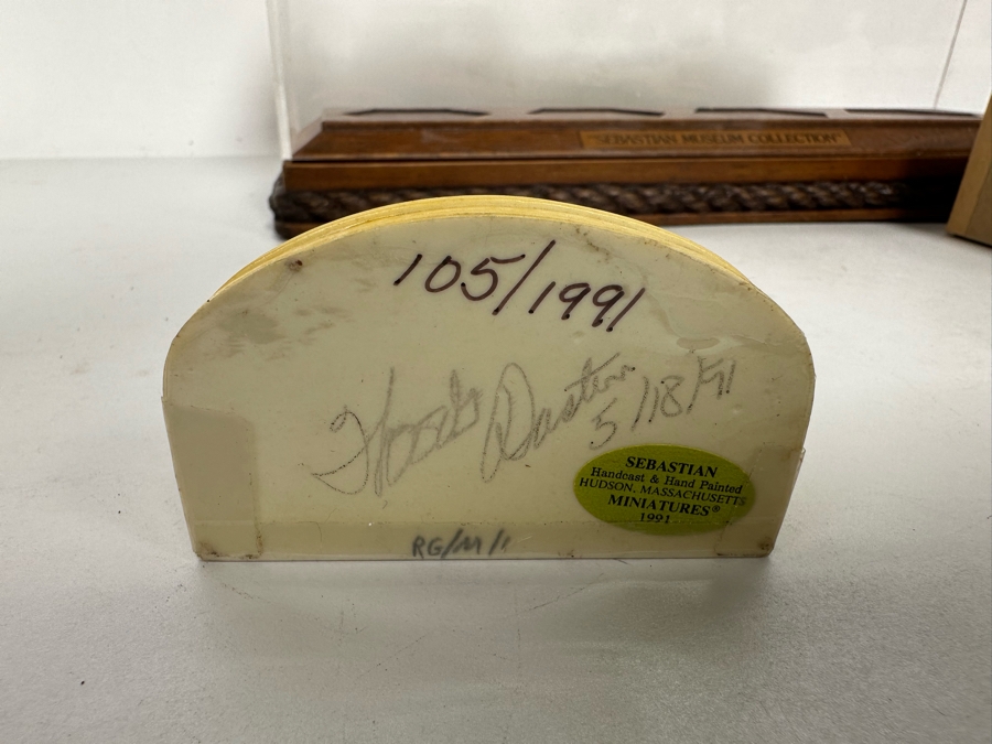 Collection Of Sebastian Miniatures Figurines And Hand Signed Book Most Figurines Are Hand Signed By Either Prescott Baston (Father) Or Woody Baston (Son) - See Photos [Photo 20]