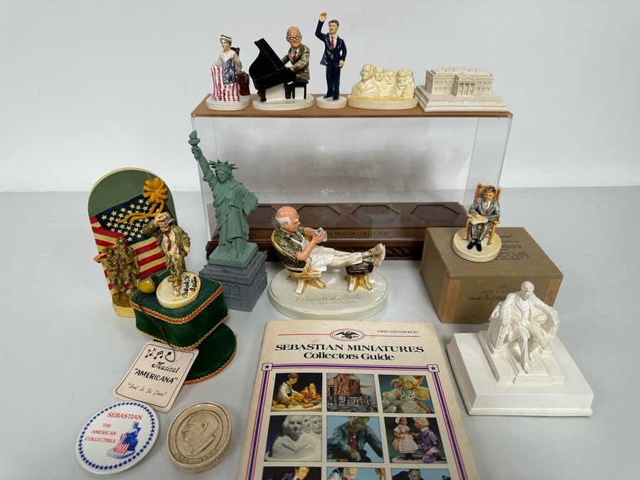 Collection Of Sebastian Miniatures Figurines And Hand Signed Book Most Figurines Are Hand Signed By Either Prescott Baston (Father) Or Woody Baston (Son) - See Photos [Photo 3]