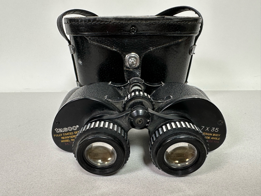 Vintage Tasco Model No. 110 Magnesium Body Extra Wide Angle Binoculars With Case [Photo 2]