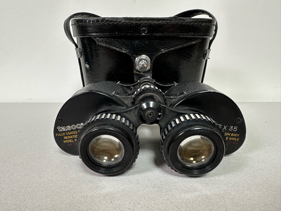 Vintage Tasco Model No. 110 Magnesium Body Extra Wide Angle Binoculars With Case [Photo 3]