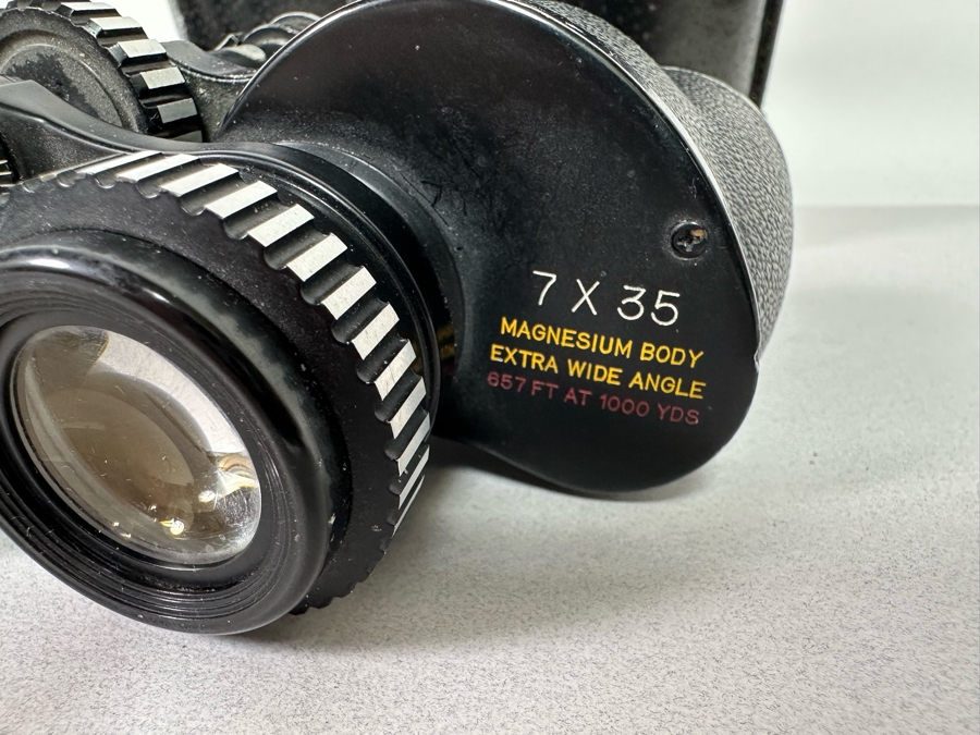 Vintage Tasco Model No. 110 Magnesium Body Extra Wide Angle Binoculars With Case [Photo 5]