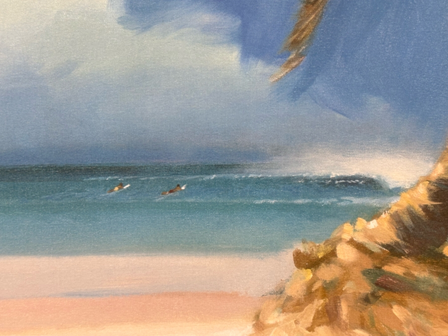 Hand Signed Limited Edition Print Titled 'Palm Sway' 21 X 19 Framed 29.5 X 26.5 [Photo 4]