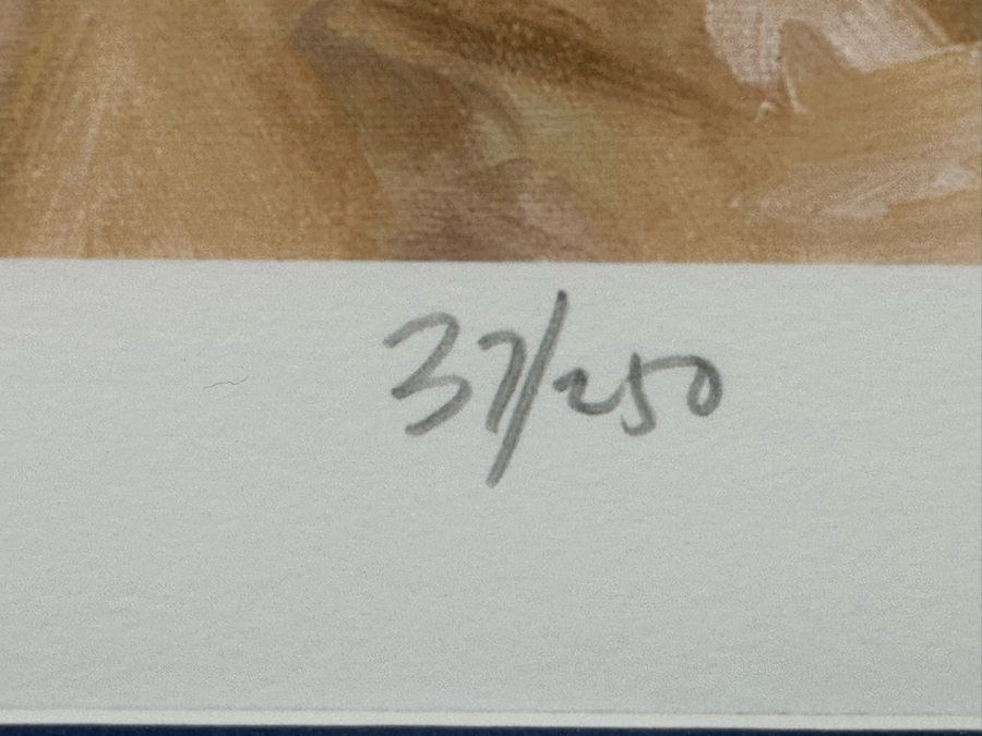 Hand Signed Limited Edition Print Titled 'Palm Sway' 21 X 19 Framed 29.5 X 26.5 [Photo 6]