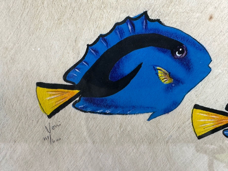 Pair Of Hand Signed Limited Edition Fish Prints Framed 23.5 X 20 [Photo 3]