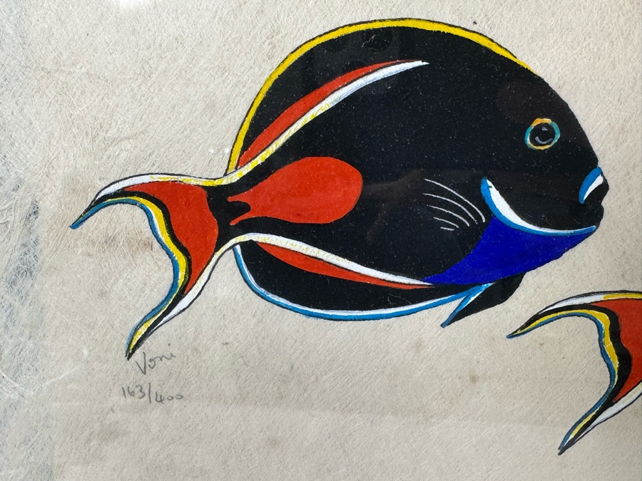 Pair Of Hand Signed Limited Edition Fish Prints Framed 23.5 X 20 [Photo 7]