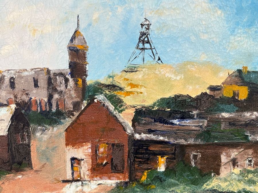 Signed Original Oil Painting Titled 'Old Helena' By San Diego Artist Ann Knapton 30 X 20 Framed 37.5 X 27.5 [Photo 5]