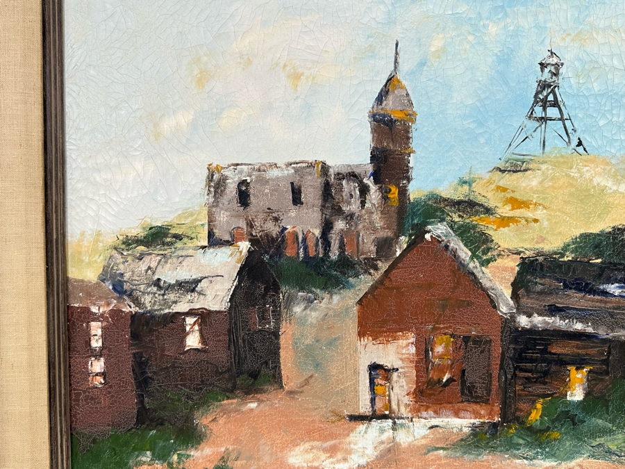 Signed Original Oil Painting Titled 'Old Helena' By San Diego Artist Ann Knapton 30 X 20 Framed 37.5 X 27.5 [Photo 4]