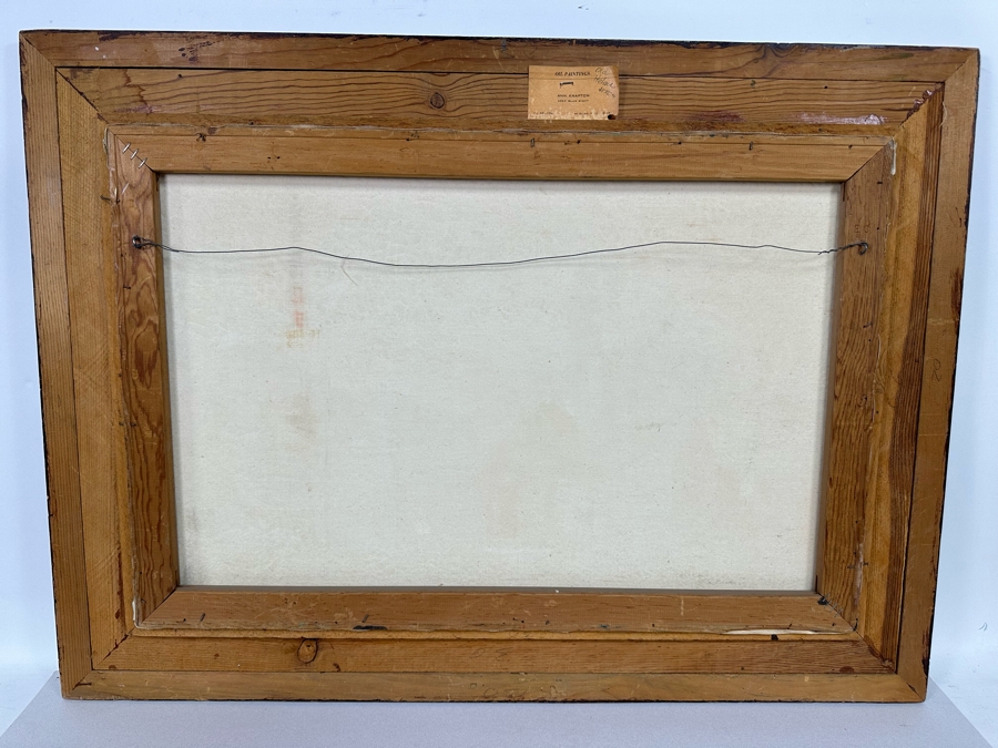 Signed Original Oil Painting Titled 'Old Helena' By San Diego Artist Ann Knapton 30 X 20 Framed 37.5 X 27.5 [Photo 8]