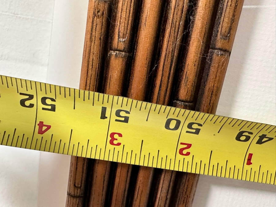 Hand Signed Limited Edition Red Hibiscus Flower Print By Peter C. Bailey 41.5 X 30 In Nice Wooden Bamboo Motif Frame 51.5 X 39.5 [Photo 6]