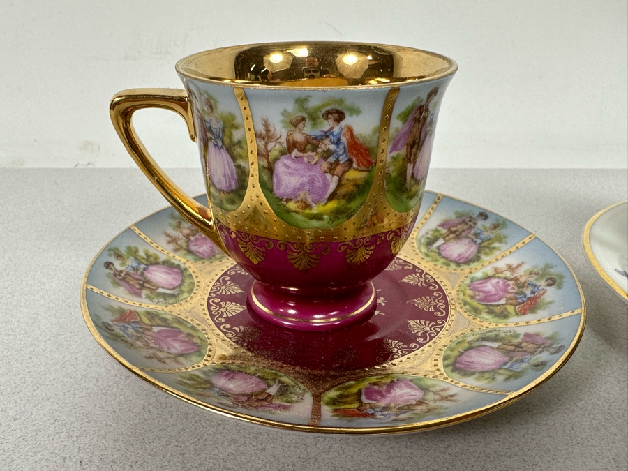 Pair Of Antique China Demitasse Cups And Saucers [Photo 4]