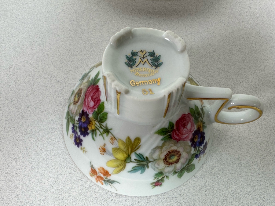 Pair Of Antique China Demitasse Cups And Saucers [Photo 12]