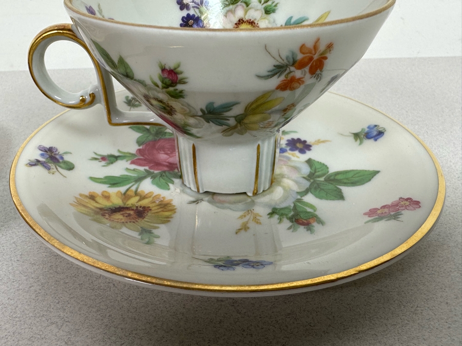 Pair Of Antique China Demitasse Cups And Saucers [Photo 9]