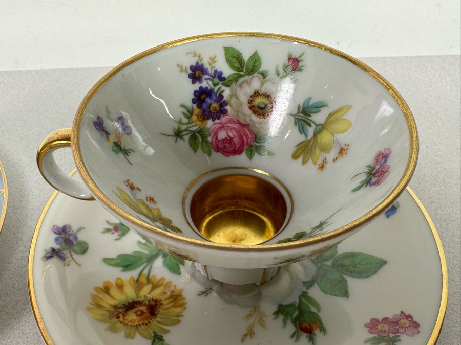 Pair Of Antique China Demitasse Cups And Saucers [Photo 7]
