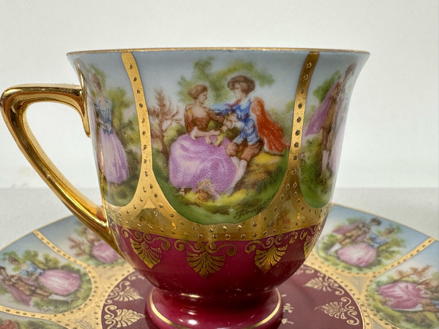 Pair Of Antique China Demitasse Cups And Saucers [Photo 5]