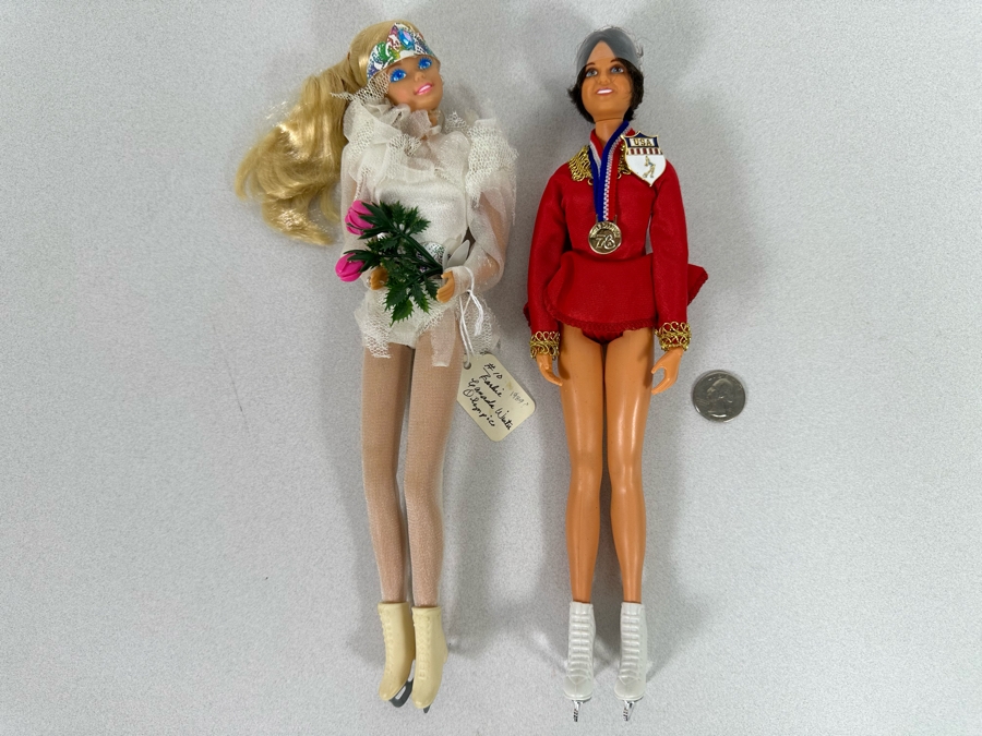 Pair Of Vintage Olympic Barbie Dolls [Photo 3]