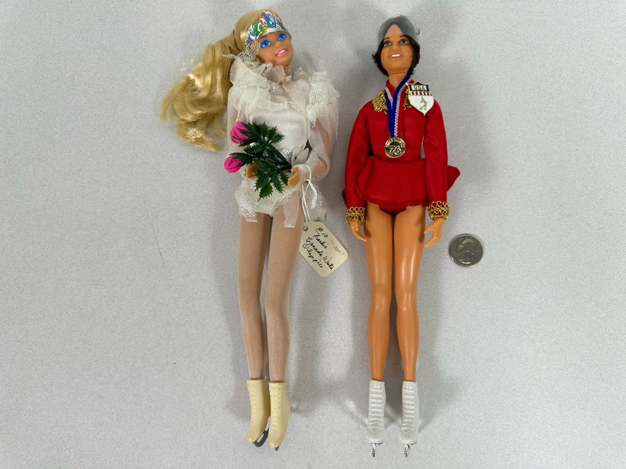 Pair Of Vintage Olympic Barbie Dolls [Photo 2]