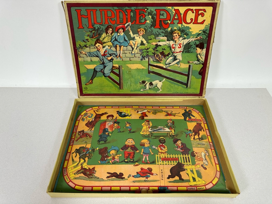 Vintage Bradleys Board Game Hurdle Race 16 X 11 [Photo 3]