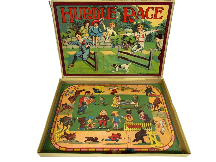 Vintage Bradleys Board Game Hurdle Race 16 X 11 [Photo 1]