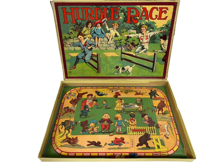 Vintage Bradleys Board Game Hurdle Race 16 X 11 [Photo 1]