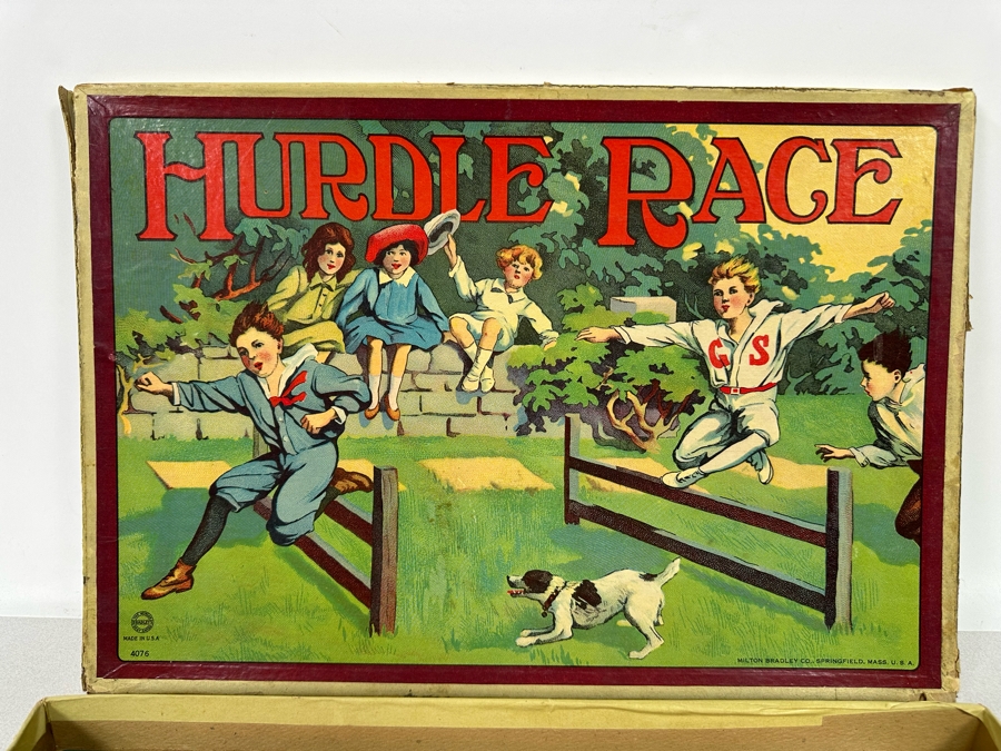 Vintage Bradleys Board Game Hurdle Race 16 X 11 [Photo 4]