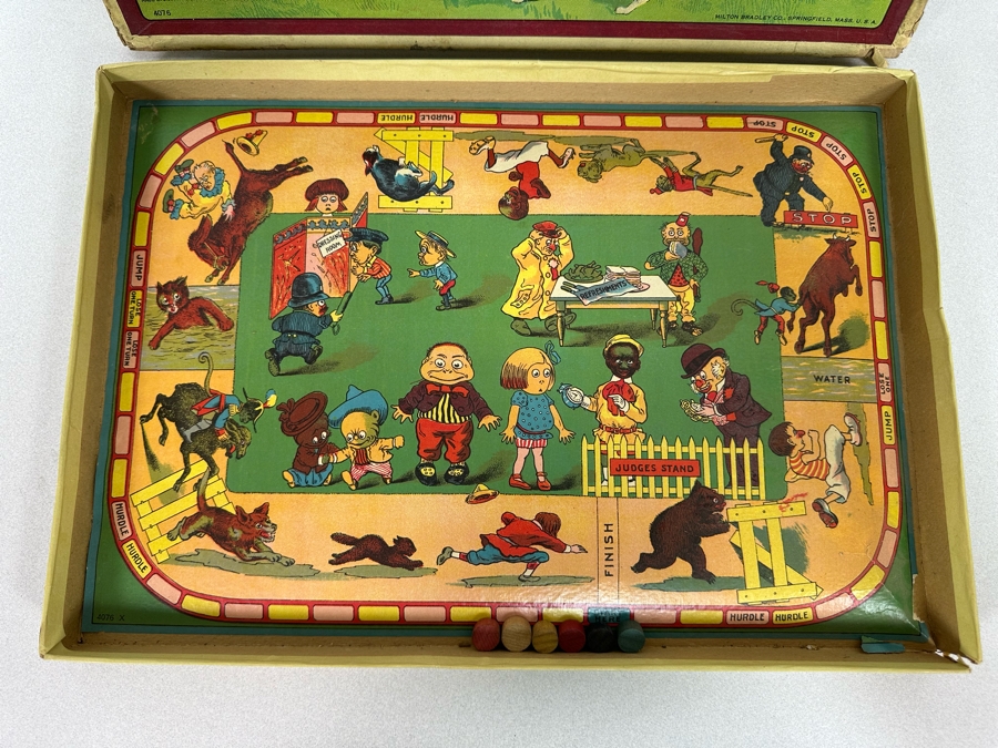 Vintage Bradleys Board Game Hurdle Race 16 X 11 [Photo 6]