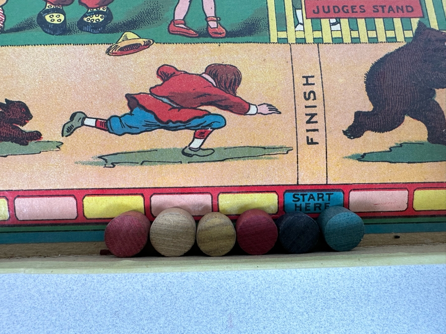 Vintage Bradleys Board Game Hurdle Race 16 X 11 [Photo 12]
