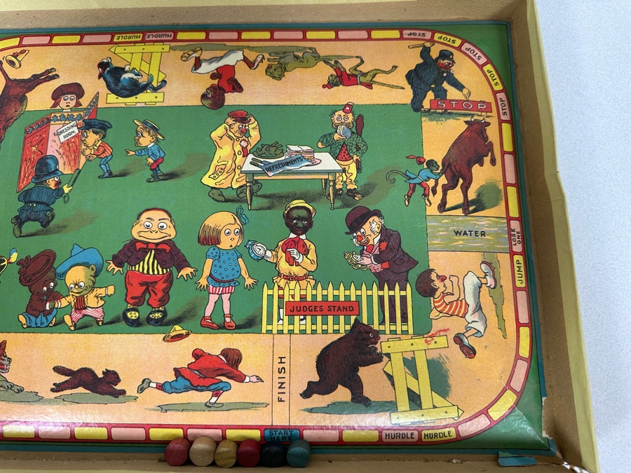 Vintage Bradleys Board Game Hurdle Race 16 X 11 [Photo 8]