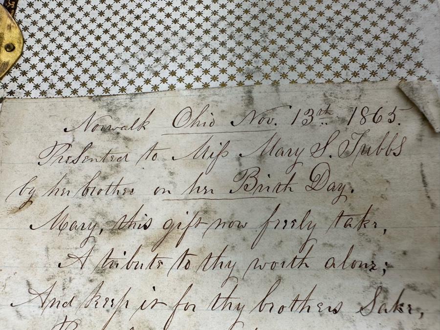 Antique Civil War Era Leather Photo Album With Photos 5W X 6H X 2.5D [Photo 11]