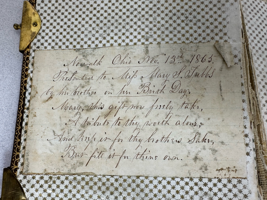 Antique Civil War Era Leather Photo Album With Photos 5W X 6H X 2.5D [Photo 10]