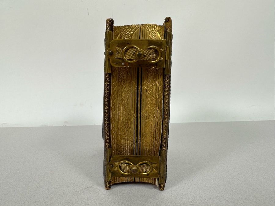 Antique Civil War Era Leather Photo Album With Photos 5W X 6H X 2.5D [Photo 7]