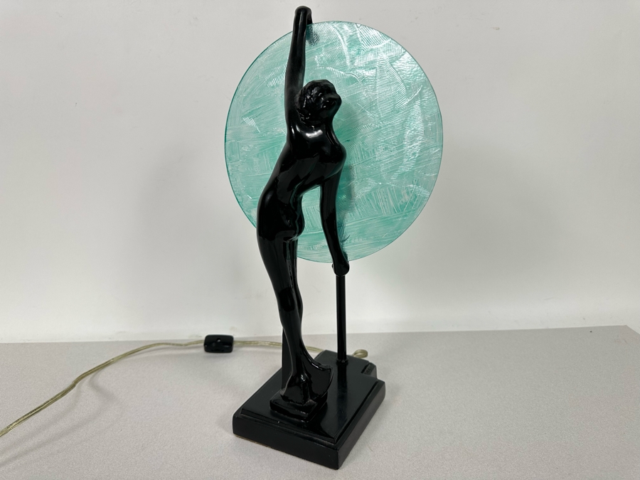 Sarsaparilla Art Deco Revival Lamp After Frankart Design 15H [Photo 7]