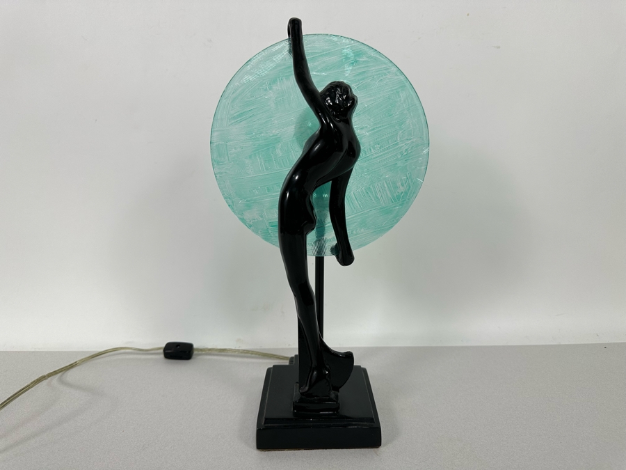 Sarsaparilla Art Deco Revival Lamp After Frankart Design 15H [Photo 3]