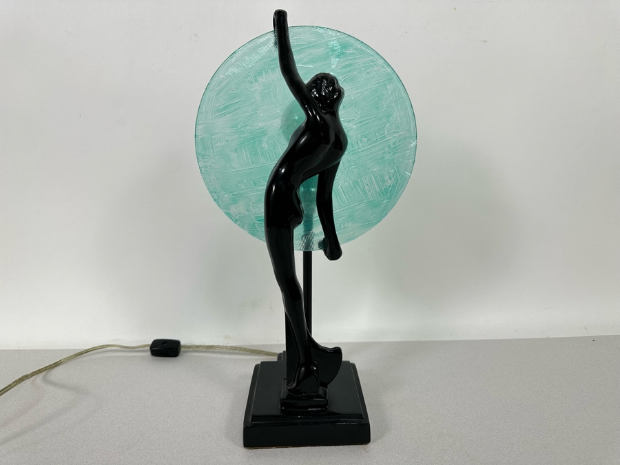 Sarsaparilla Art Deco Revival Lamp After Frankart Design 15H [Photo 4]