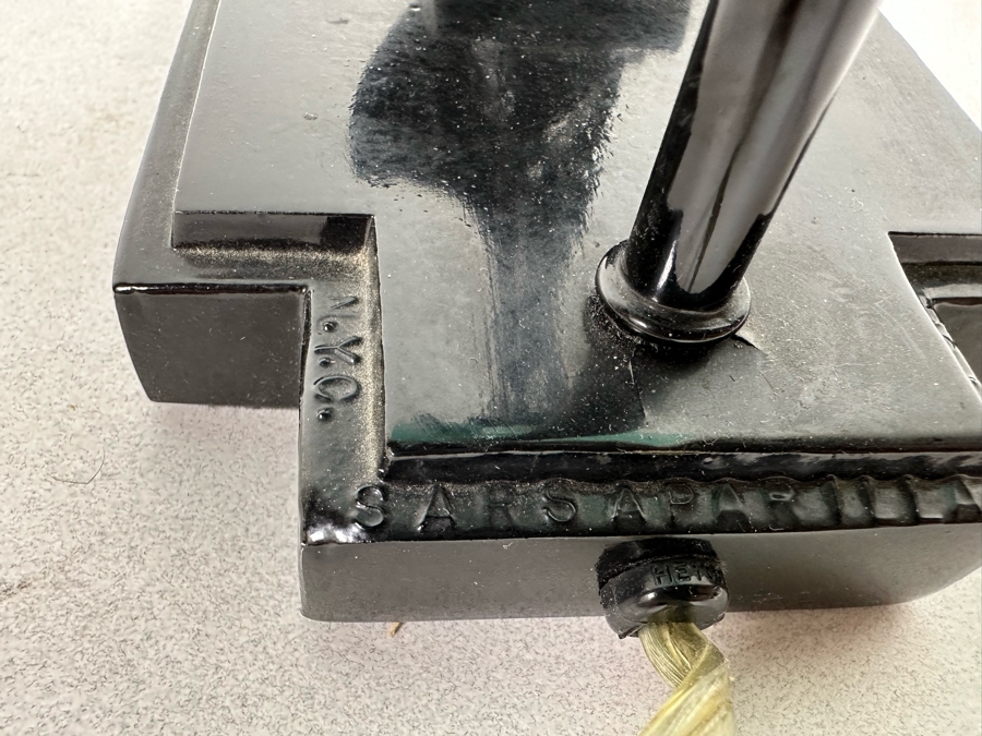 Sarsaparilla Art Deco Revival Lamp After Frankart Design 15H [Photo 11]