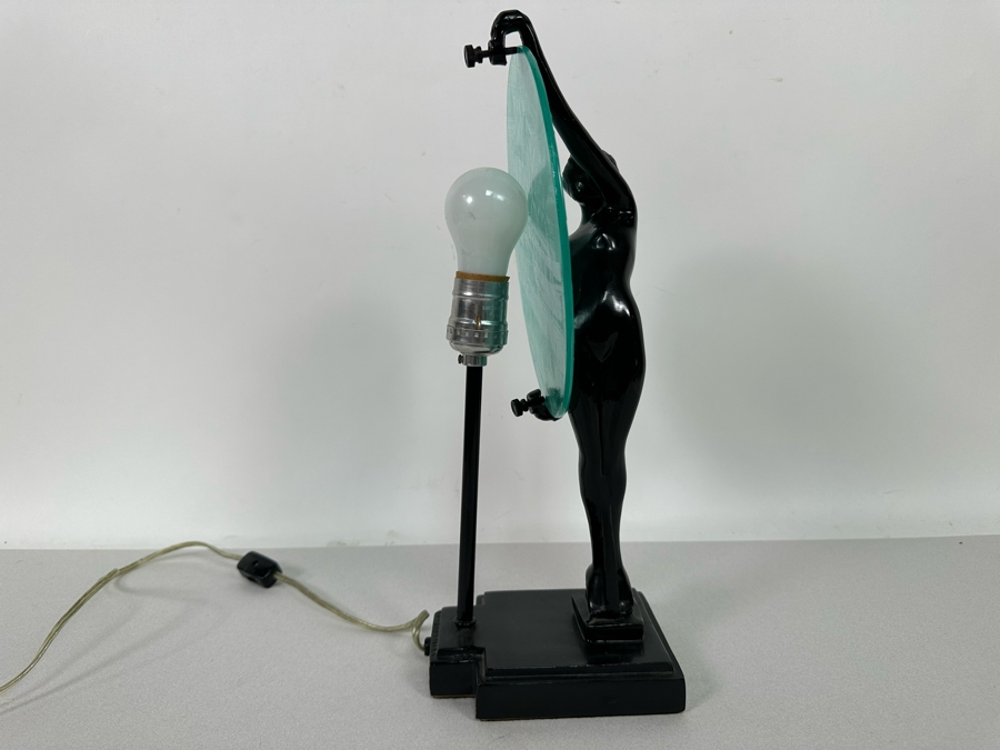 Sarsaparilla Art Deco Revival Lamp After Frankart Design 15H [Photo 9]