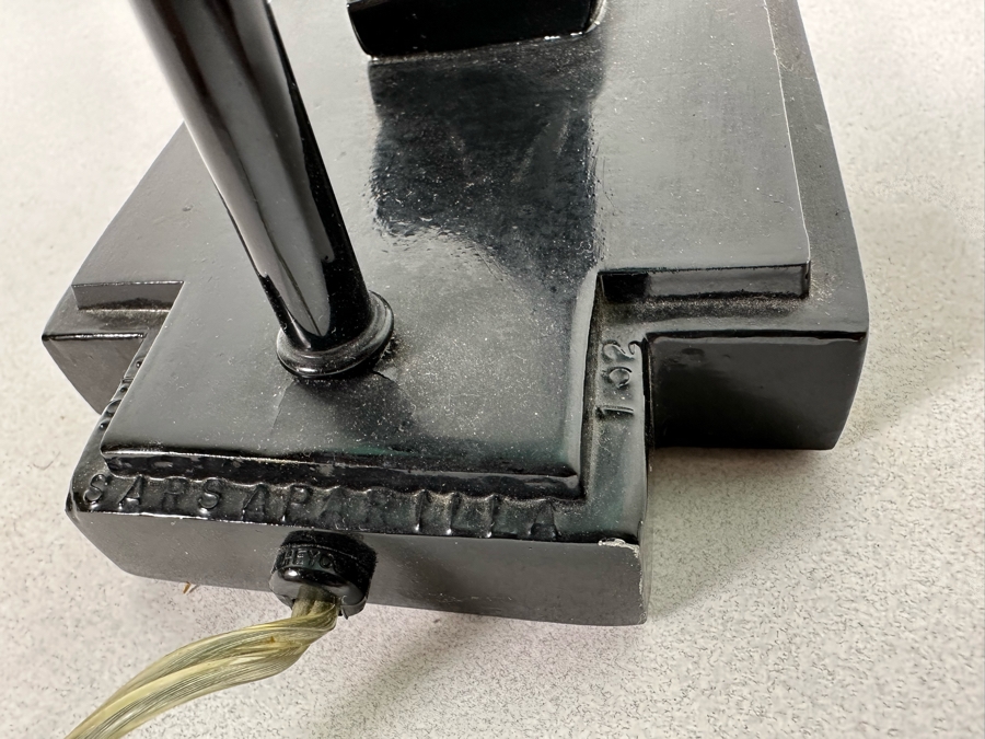 Sarsaparilla Art Deco Revival Lamp After Frankart Design 15H [Photo 12]