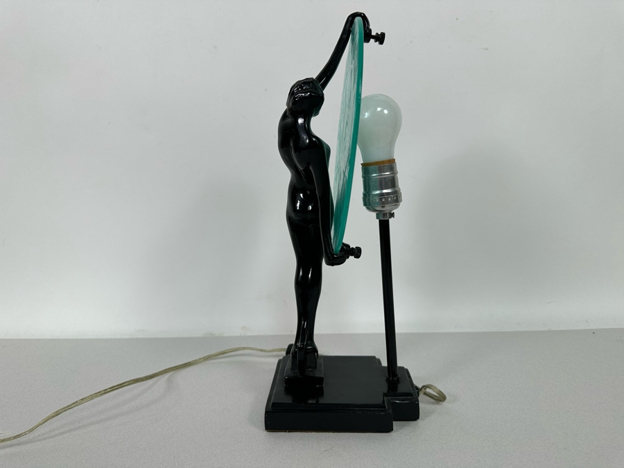 Sarsaparilla Art Deco Revival Lamp After Frankart Design 15H [Photo 8]