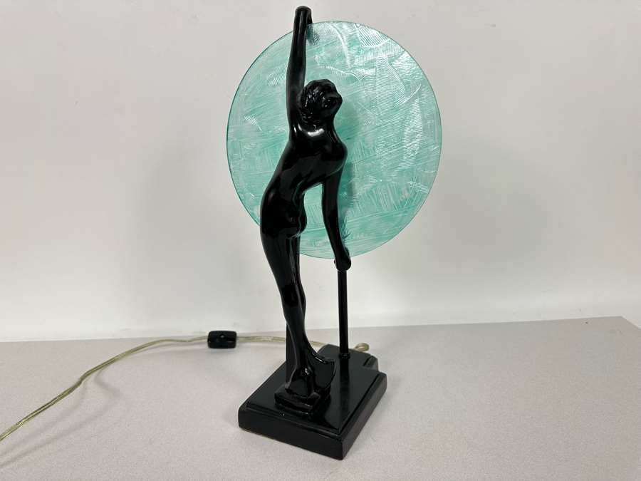 Sarsaparilla Art Deco Revival Lamp After Frankart Design 15H [Photo 6]