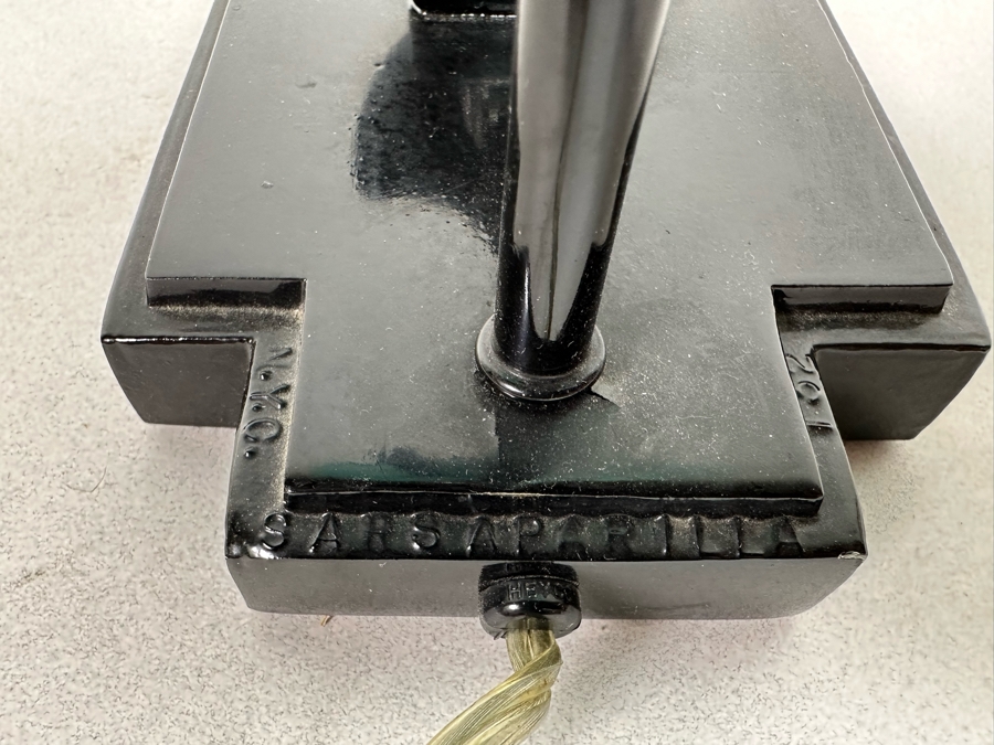 Sarsaparilla Art Deco Revival Lamp After Frankart Design 15H [Photo 10]